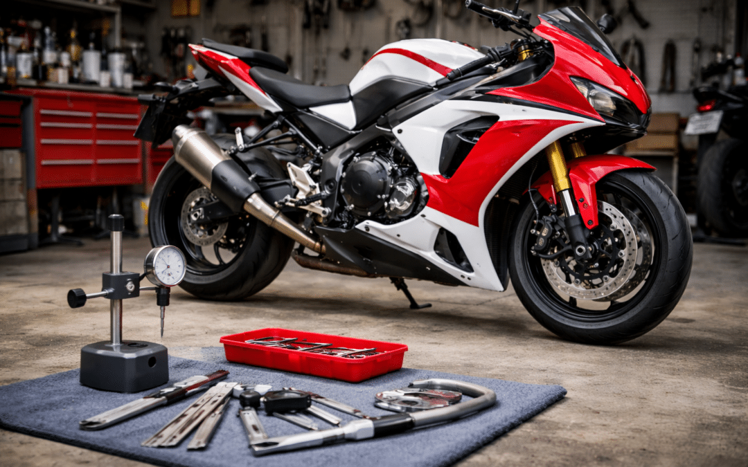 Comment assurer la surveillance du jeu axial du vilebrequin sur une moto ?